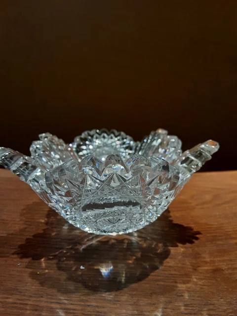Exceptional Unusual Vintage American Brilliant Cut Bowl " Cut To Peices " 17