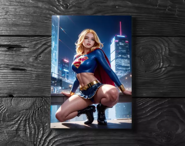 Sexy Supergirl Kara Danver DC Comic Justice League Anime Poster Print - No Frame