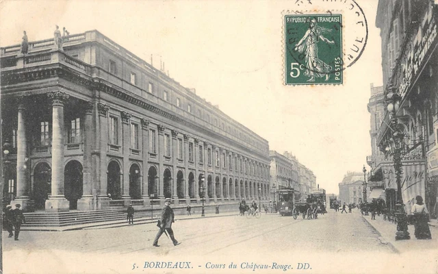 Cpa 33 Bordeaux Cours Du Chapeau Rouge