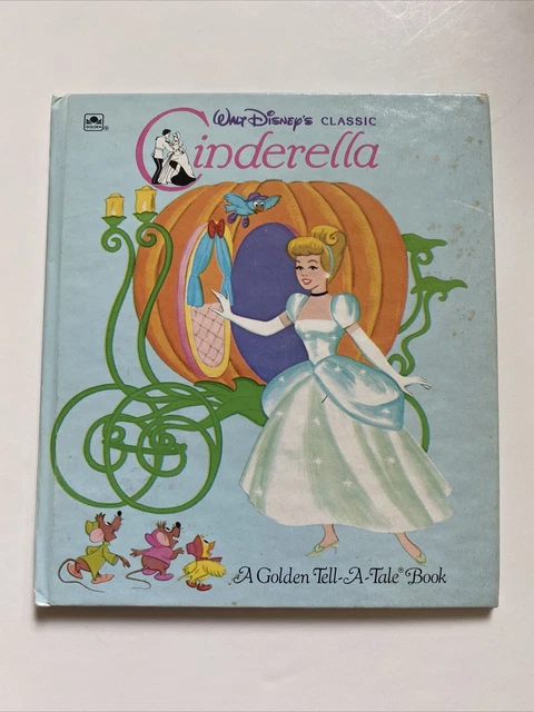 Walt Disney's Cinderella 1972 Tell A Tale Vintage Children's HardCover Book