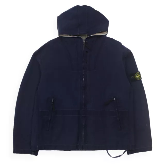 Stone Island SS2000 Resin Speciali  Jacket Size Large  Navy