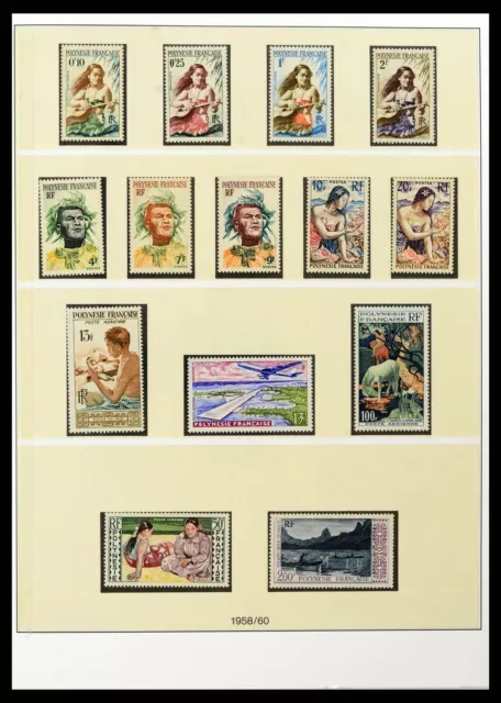 Lot 39240 Complete, MNH stamp collection Polynesia 1958-1987 in Lindner album.