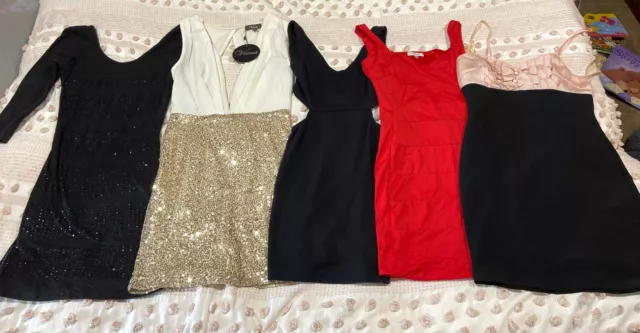 5x Bulk Lot Bodycon Party Dresses Sz 6 8 Small