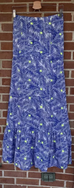 Vineyard Vines Martha’s Palm Print Ruffle Silk Strapless Maxi Dress Sz XS Resort 3