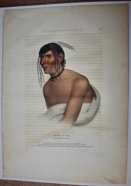 JACK-O-PA CHIPPEWA CHIEF -CB King McKenney & Hall Folio Daniel Rice & Clark 1843