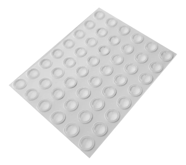 48 MINI CLEAR Self Adhesive Rubber Feet Bumpers for Coasters, Glass