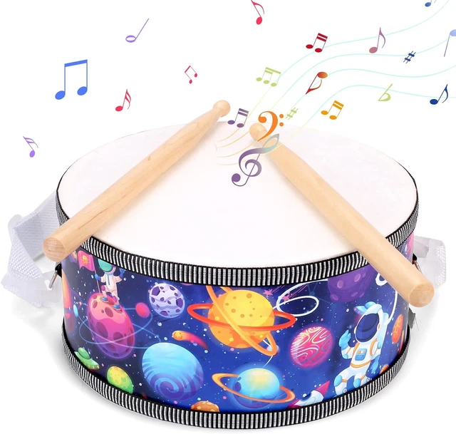 OATHX Toddler Drum Set for Kids Ages 3 4 5 6/Wooden Snare Drum Kit / 8" Double