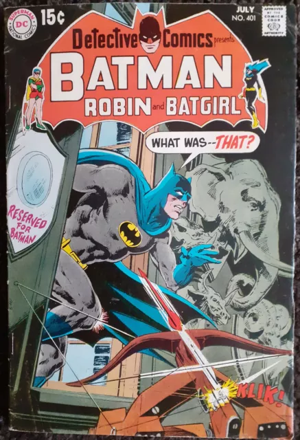 Detective Comics # 401 Vg + 1970 ( Batman ) Neil Adams Cover