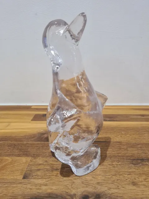 Pukeberg - Uno Westerberg - Large Glass Penguin Sculpture - 1960s Swedish Label