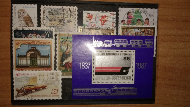 Lot Österreich gest. mit Eisenbahnblock 1987