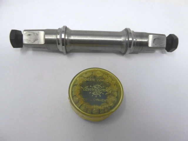 Axe De Pédalier Vintage Campagnolo Super Record Titane - 114 Mm X 70 Mm - Côté Carré ISO - Italien - Rare