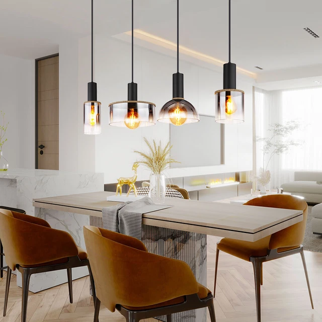 Lampada Sospensione Industriale Nero - Regolabile In Altezza, Attacco GU10, Per Cucina E Sala Da Pranzo - Foto 13