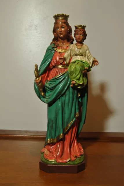 Escultura Estatua Religioso De Estuco Jesús Cristo Maria Virgen Para el Niño 1