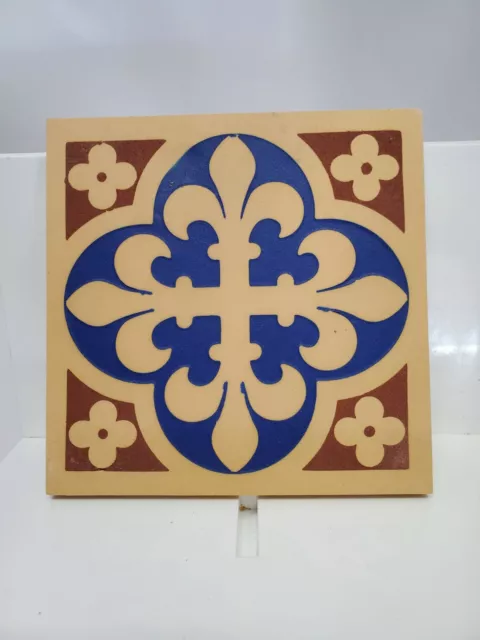 VICTORIAN WESTMINSTER MINTON JOHNSON FLOOR TILE ENCAUSTIC REMAKE STEPHENS 6x6 6"