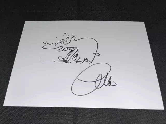 OTTO WAALKES Autogramm signiert ZEICHNUNG 20x30 cm Karteikarte InPerson OTTIFANT