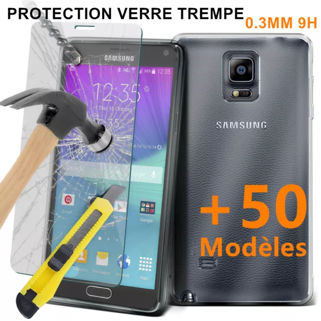 FILM PROTECTION ECRAN VERRE TREMPE pour Samsung +50 Choix A3/A5/A6/A7/A8/A9