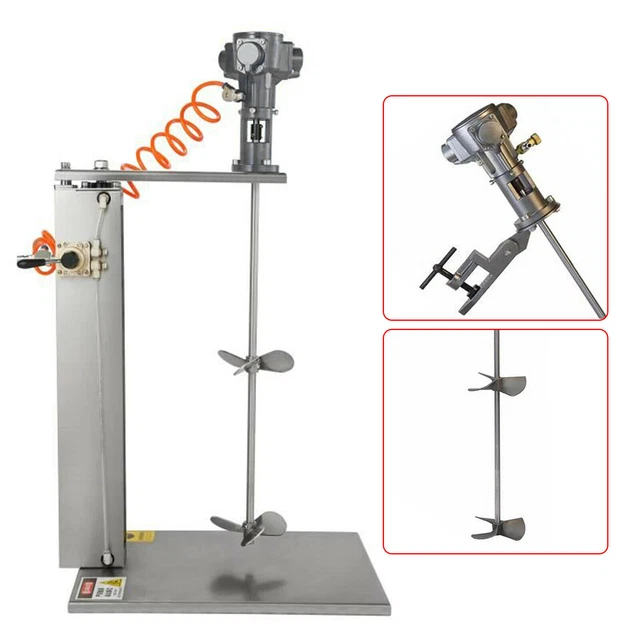 100L Pneumatic Chemicals Mixer Air Lifting Blender Agitator Mixing Machine 1/2Hp