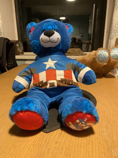 Build A Bear Workshop Avengers Captain America Teddy Plush Stuffed Animal