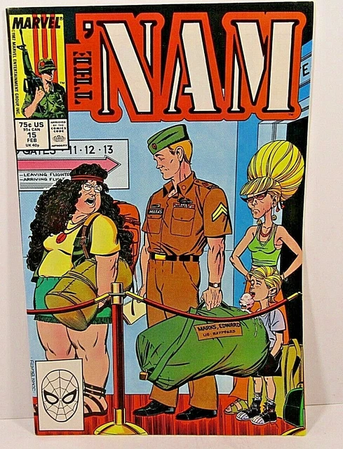 Vintage 1987 Marvel Comic Universe The Nam #15 Vietnam War Stories John Beatty