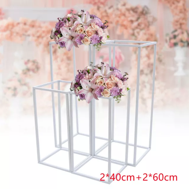 4pcs Metal Wedding Flowers Floor Stand Party Balloons Tulle Rack Holder Decor