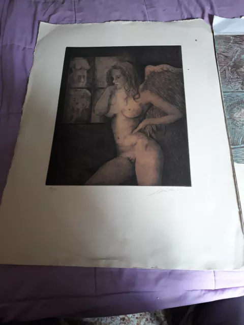 artista messicano Jose Luis FARIAS-numerata mis 46,5x36cm bordo escluso