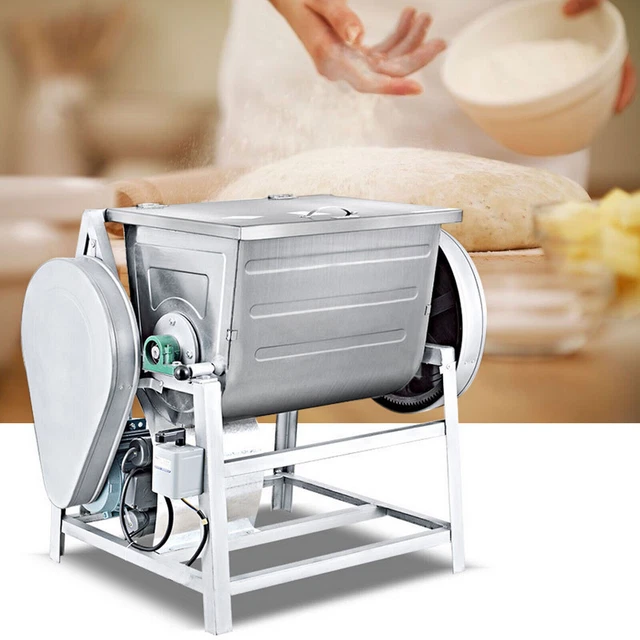 NEW 1.5KW 30QT Electric Flour Mixing Machine Double Speed Spiral Dough Mixer