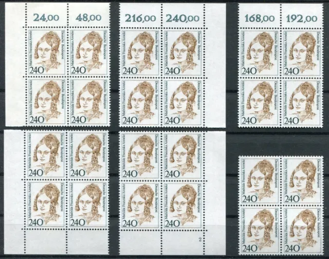 Bund Frauen Nr. 1392 postfrisch Eckrand ERVB oder OR Viererblock o. VB BRD 240