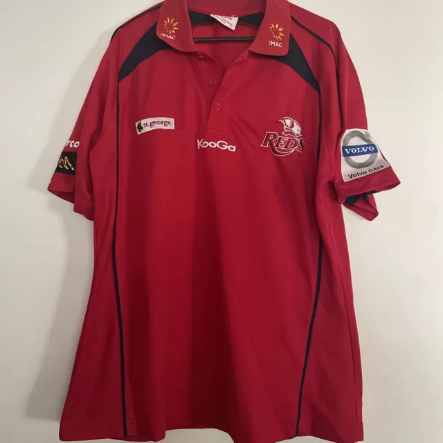 Qld reds 2011 media polo shirt xl