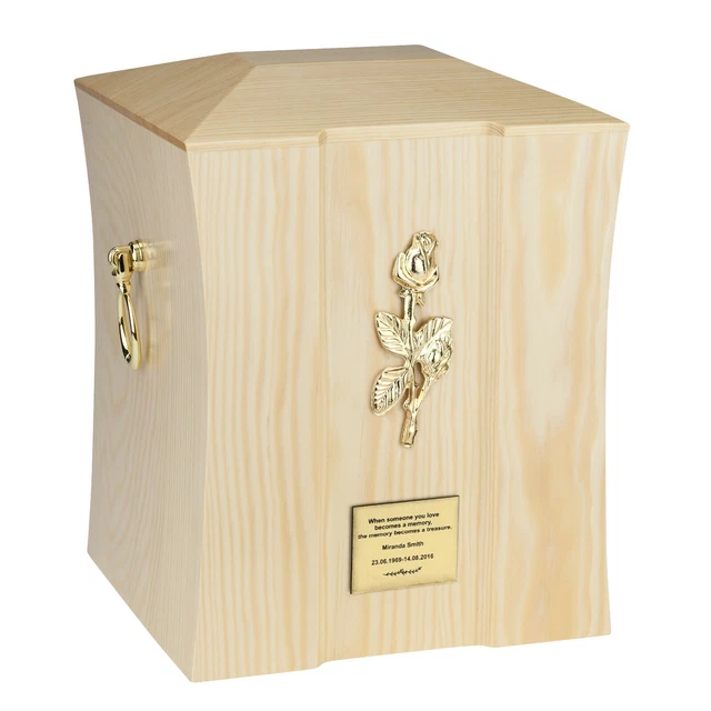 Urna Cremazione per Adulti Fatto Da Legno Funerale Ashes Scrigno Umano Memorial