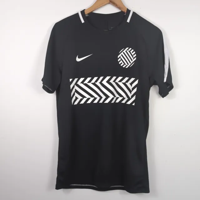 Nike FC Dri Fit Men's Medium Black Football Jersey T Shirt
