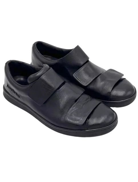 ACNE STUDIOS Leather Triple Grip Strap Low Sneakers Black Men’s size US 9 / 42