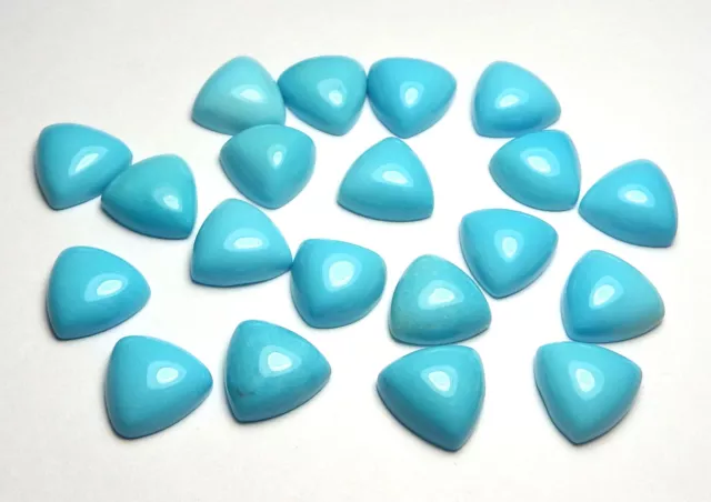 1 pc SLEEPING BEAUTY TURQUOISE Blue 10mm Triangle Cabochon AAA NATURAL /c13