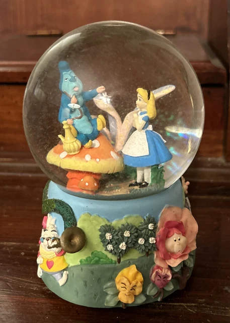 Disney Alice in Wonderland Musical Waterball Snow Globe W/ Box Nocturne