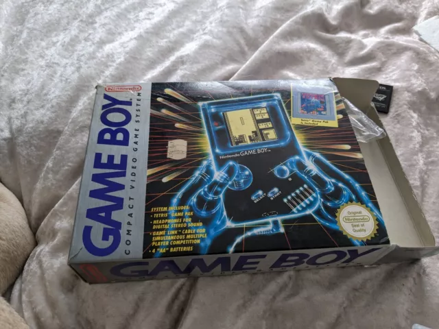 BOXED Nintendo Game Boy Grey Handheld System - Grey
