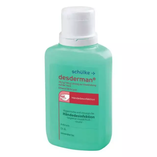 Desinfección de manos Schülke desderman (sin colorante/perfume) - 100 ml | botella