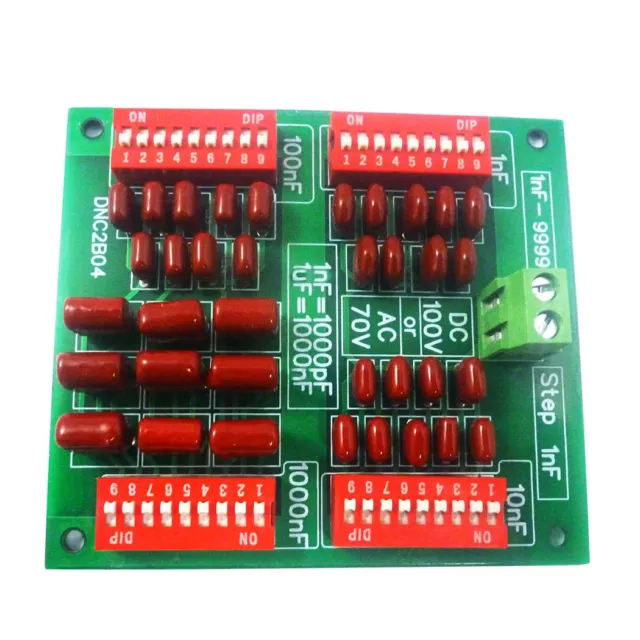 1nF to 9999nF Step-1nF Four Decade Programmable C35 Polypropylene Film Capacitor