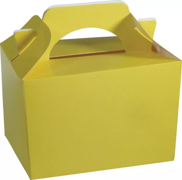 15 x YELLOW PARTY FOOD BOXES - Loot Lunch Cardboard Gift Children's Kids.