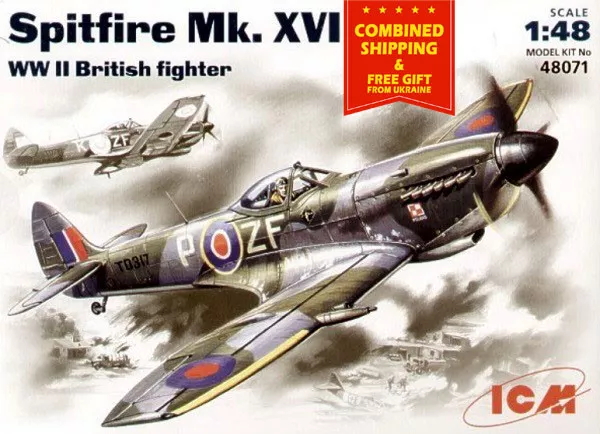 ICM 48071 - 1/48 Spitfire MK. XVI British Fighter Aircfraft, WWII, plastic model