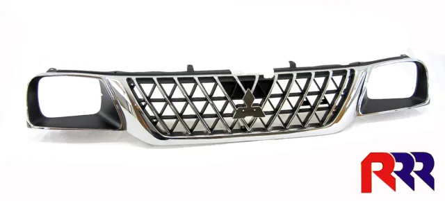 For Mitsubishi Triton Mk 6/01-9/06 Grille, Chrome-Black Dip Down (6052 H/L)