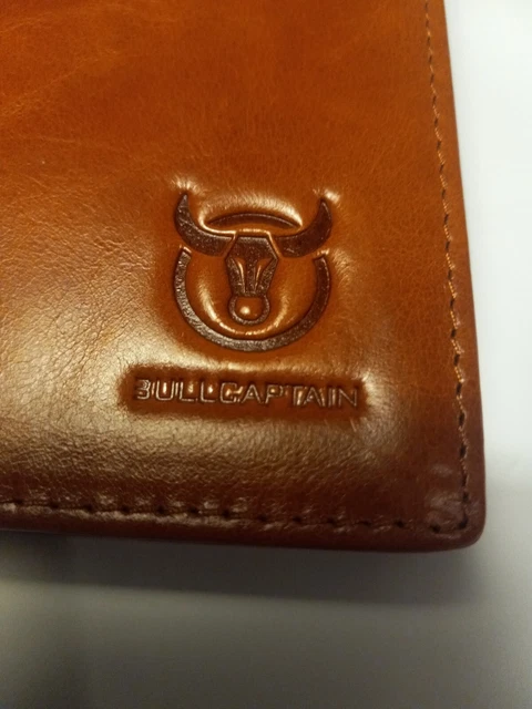 BULLCAPTAIN Mens Wallet Genuine Leather RFID Bifold Large Capacity Card Holder