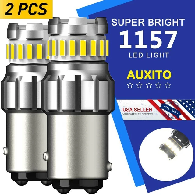 AUXITO 1157 2057 2357 LED Turn Signal DRL Parking Light Bulb White Bright 23-SMD