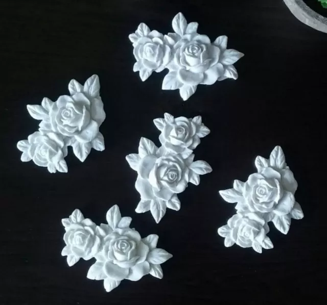 Moule Silicone Fleur Double ROSES pour Pâte Polymère Fimo Plâtre WEPAM Savon