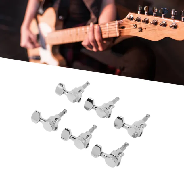 (6R)6 Set Tuning Pegs Electric Guitar Machine Heads Tuners Parts Accessory HEE