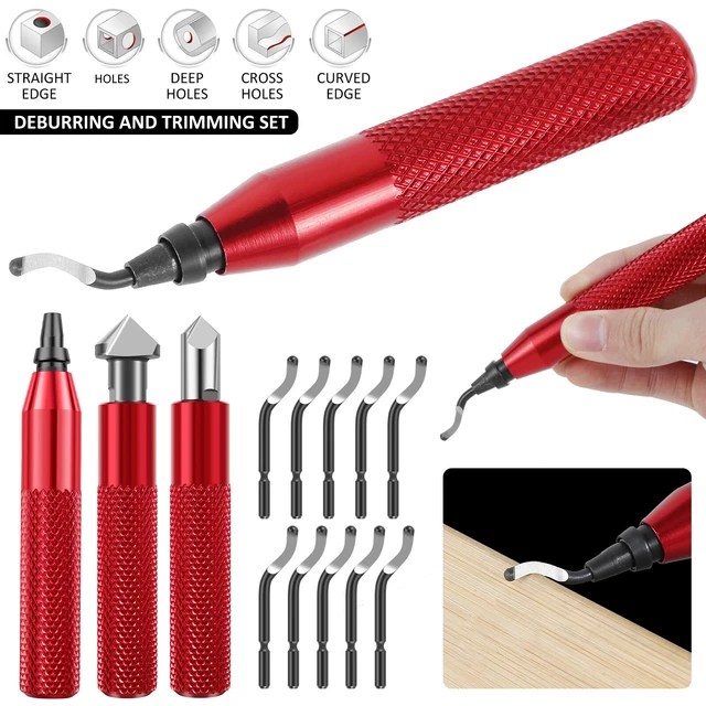 DEBURRING TOOL KIT with Countersink Hand Reamers and 10 Extra Blades ...