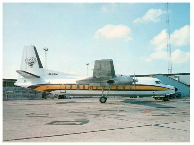 Air Executive Norway Busy Bee Fokker F 27 Friendship Airplane Card