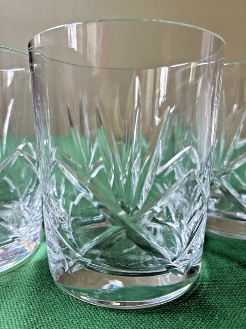 6 VERRES À whisky en cristal taillé, Shannon Crystal, hauteur 14 cm n°1