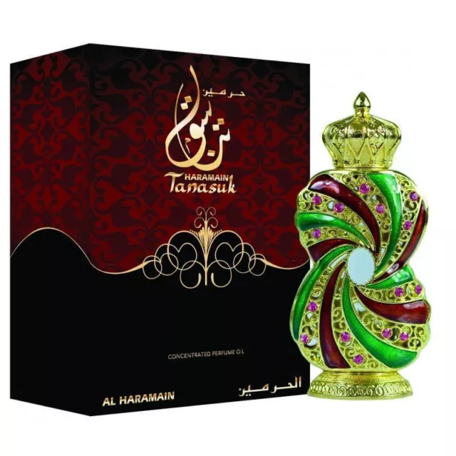 Tanasuk 12ml Parfümöl Attar von Al Haramain Unisex süß moschusartig Vanillezucker