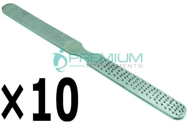 10× Foot Nail File 4 Sided 6" Stainless Steel PREMIUM INSTRUMENTS 2019