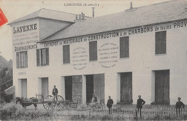 Cpa 91 Limours / Storage Of Building Materials And Coal / Lavenna