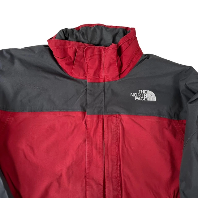THE NORTH FACE Hyvent Jacket Mens L Waterproof Shell Hooded Rain Coat Red 3
